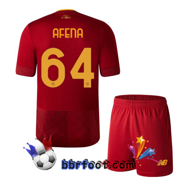 Maillot Foot AS Roma (AFENA 64) Enfant Domicile Rouge 22/23