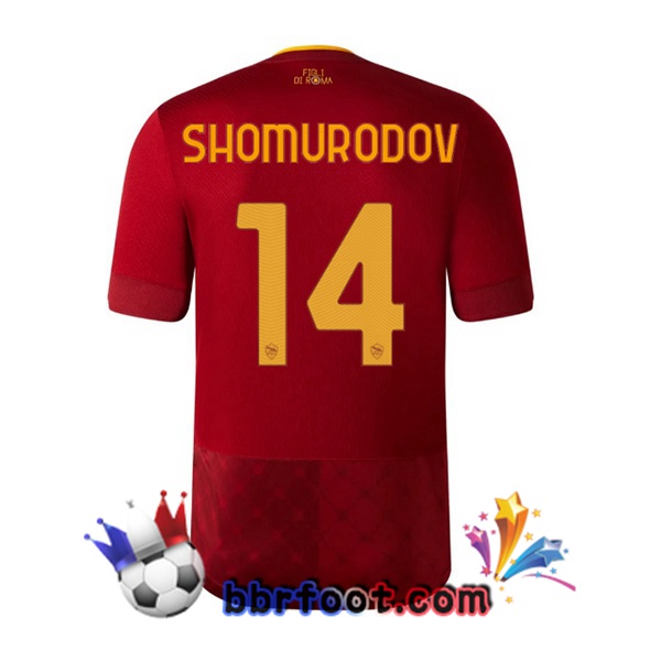 Maillot Foot AS Roma (SHOMURODOV 14) Domicile Rouge 22/23