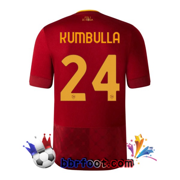 Maillot Foot AS Roma (KUMBULLA 24) Domicile Rouge 22/23
