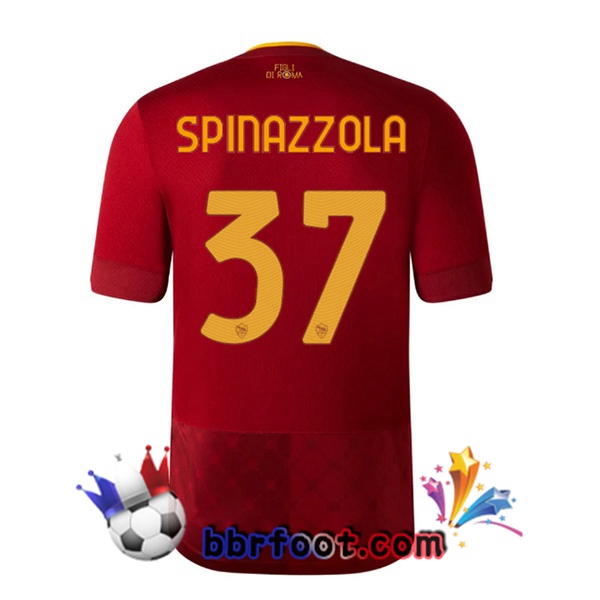 Maillot Foot AS Roma (SPINAZZOLA 37) Domicile Rouge 22/23