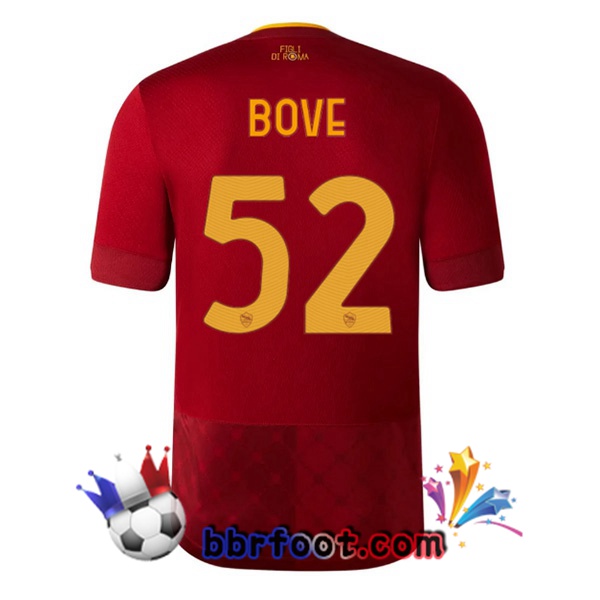 Maillot Foot AS Roma (BOVE 52) Domicile Rouge 22/23