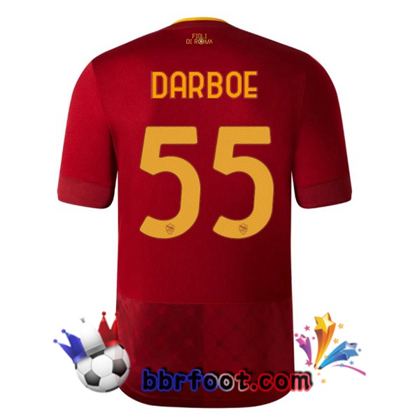 Maillot Foot AS Roma (DARBOE 55) Domicile Rouge 22/23