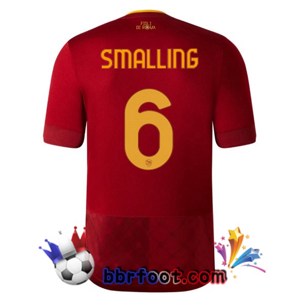 Maillot Foot AS Roma (SMALLING 6) Domicile Rouge 22/23
