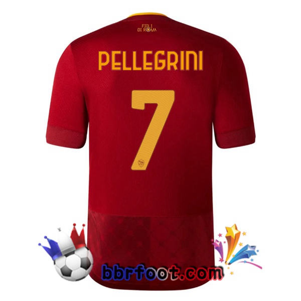 Maillot Foot AS Roma (PELLEGRINI 7) Domicile Rouge 22/23 Maillot Foot AS Roma (PELLEGRINI 7) Domicile Rouge 22/23