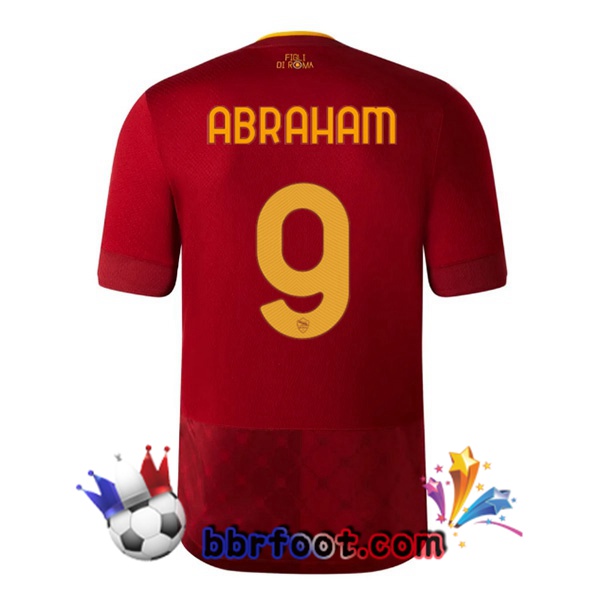 Maillot Foot AS Roma (ABRAHAM 9) Domicile Rouge 22/23