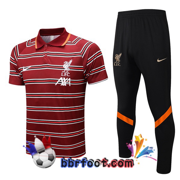 Polo Foot FC Liverpool + Pantalon Rouge 22/23