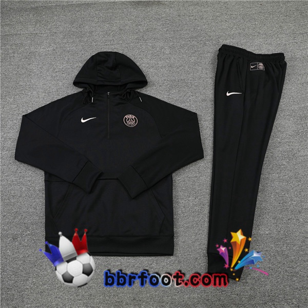 Capuche Survetement Foot Paris PSG Noir 22/23