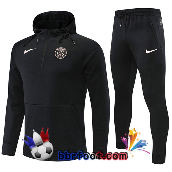 Capuche Survetement Foot Paris PSG Noir 22/23