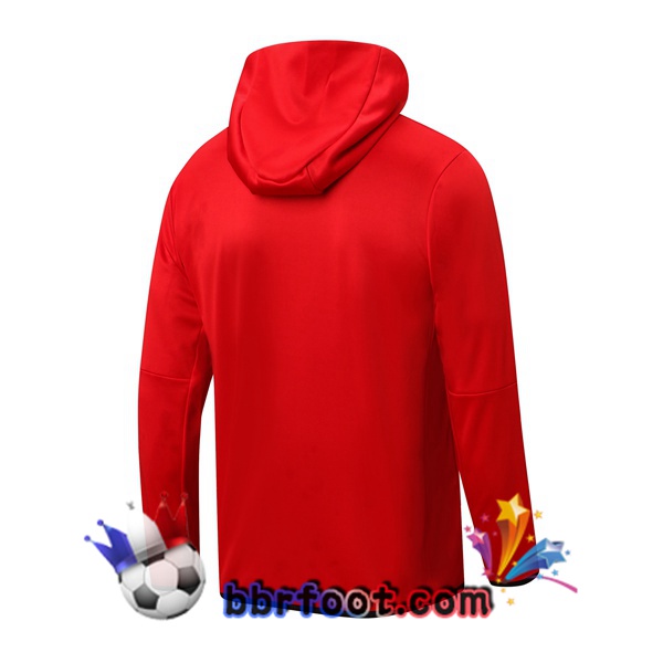 Veste A Capuche Survetement Foot FC Barcelone Rouge 22/23