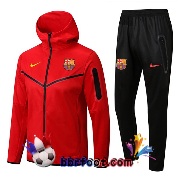 Veste A Capuche Survetement Foot FC Barcelone Rouge 22/23