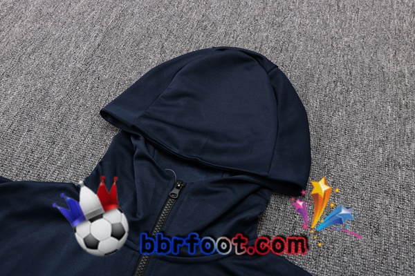 Veste A Capuche Survetement Foot FC Barcelone Bleu Royal 22/23