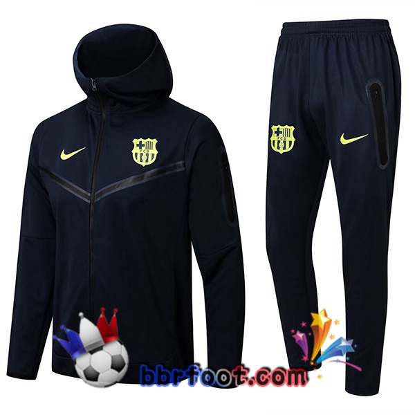 Veste A Capuche Survetement Foot FC Barcelone Bleu Royal 22/23