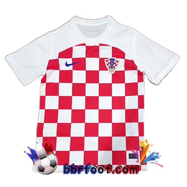 Maillots Equipe De Croatie Domicile Blanc Roug Version Fuite 22/23