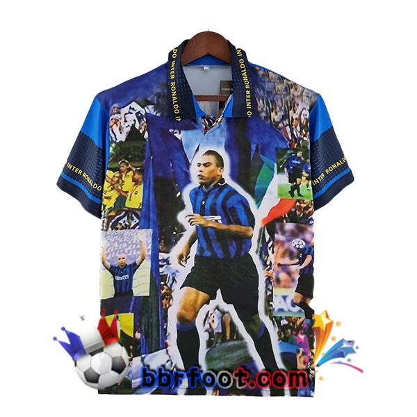 Maillot Foot Inter Milan Ronaldo Retro Bleu 1997-1998