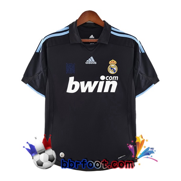 Maillot Foot Real Madrid Retro Exterieur Noir 2009-2010