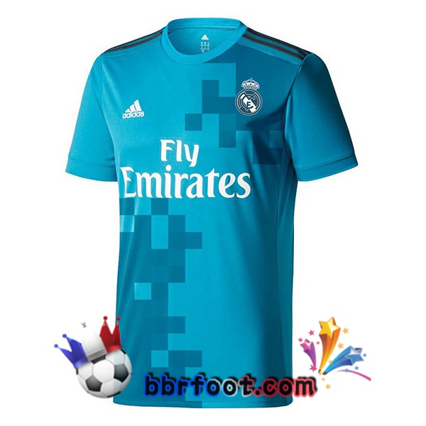 Maillot Foot Real Madrid Retro Third Bleu 2017-2018