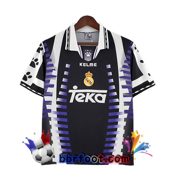 Maillot Foot Real Madrid Retro Third Noir 1997-1998