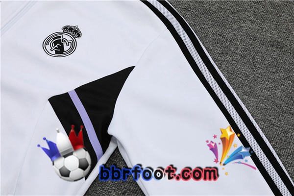 Veste Survetement Foot Real Madrid Blanc 2022/2023