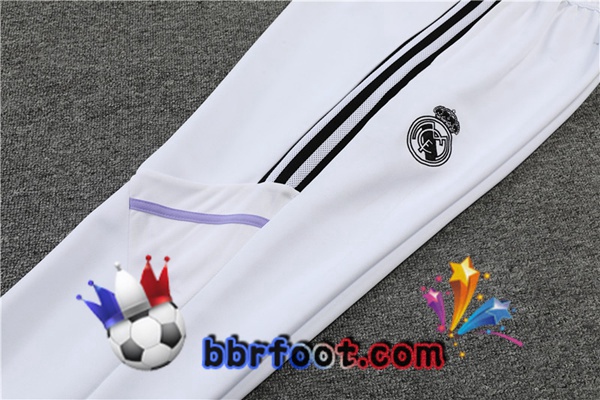 Veste Survetement Foot Real Madrid Blanc 2022/2023