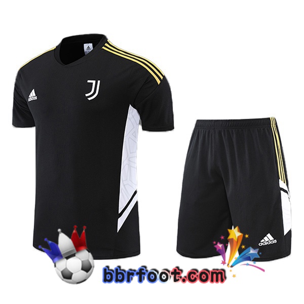 Training T-Shirts Juventus + Shorts Noir 2022/2023