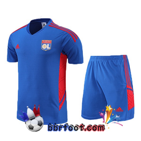 Training T-Shirts Lyon OL + Shorts Bleu 2022/2023