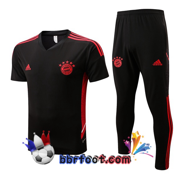 Training T-Shirts Bayern Munich + Pantalon Noir 2022/2023 Training T-Shirts Bayern Munich + Pantalon Noir 2022/2023