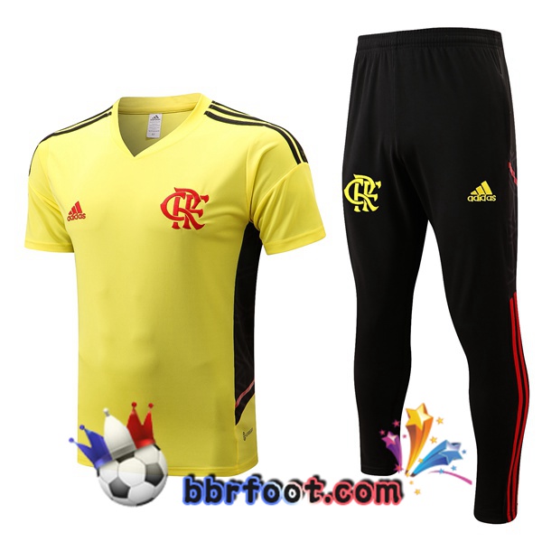 Training T-Shirts Flamengo + Pantalon Jaune 2022/2023