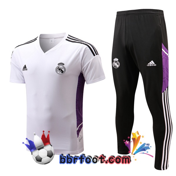 Training T-Shirts Real Madrid + Pantalon Blanc 2022/2023