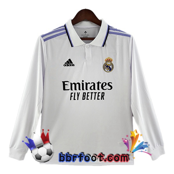 Maillot Foot Real Madrid Manche Longue Domicile Blanc 2022/2023 Maillot Foot Real Madrid Manche Longue Domicile Blanc 2022/2023