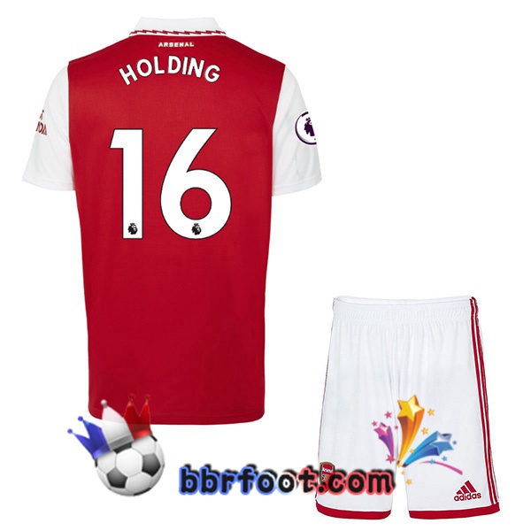Maillot Foot Arsenal (HOLDING 16) Enfant Domicile Rouge Blanc 2022/2023
