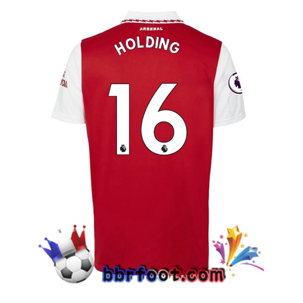 Maillot Foot Arsenal (HOLDING 16) Domicile Rouge Blanc 2022/2023