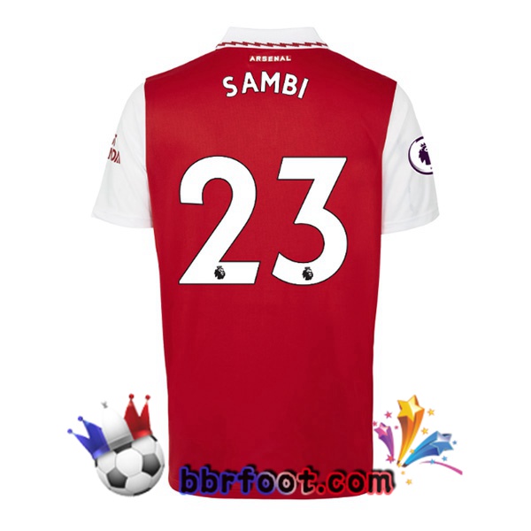 Maillot Foot Arsenal (SAMBI 23) Domicile Rouge Blanc 2022/2023