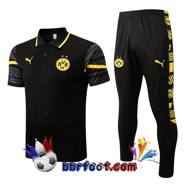 Polo Foot Dortmund BVB + Pantalon Noir 2022/2023
