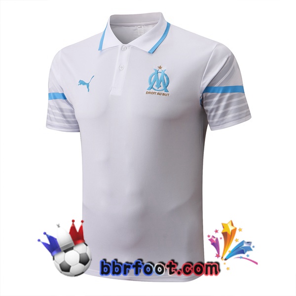Polo Foot Marseille OM Blanc 2022/2023