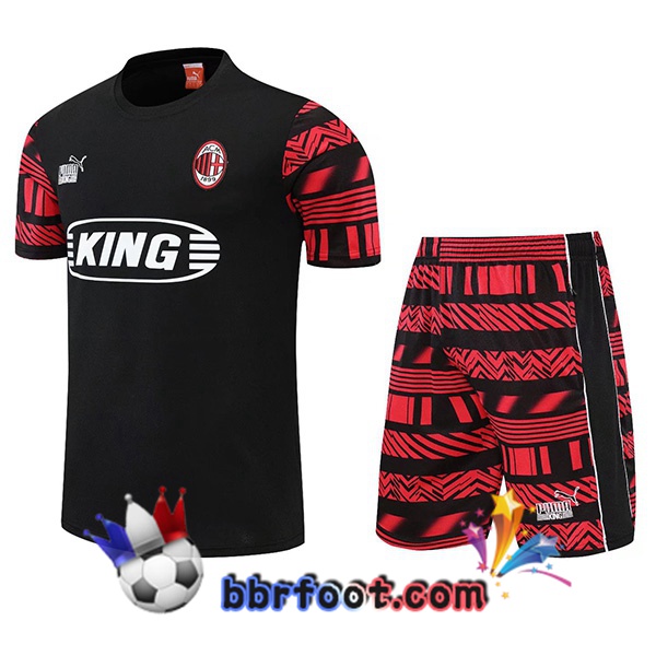 Training T-Shirts AC Milan + Shorts Noir 2022/2023