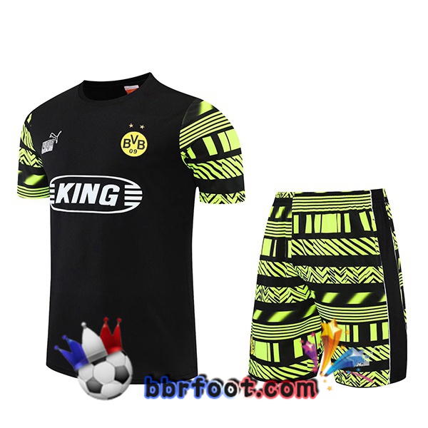 Training T-Shirts Dortmund BVB + Shorts Noir 2022/2023