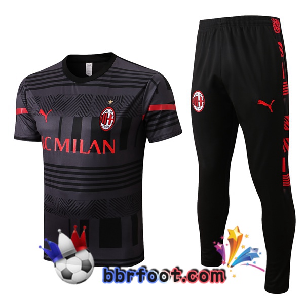 Training T-Shirts AC Milan + Pantalon Noir 2022/2023