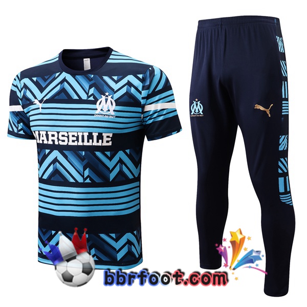 Training T-Shirts Marseille OM + Pantalon Bleu 2022/2023