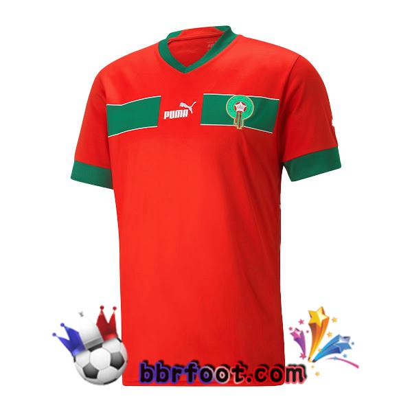 Maillots Equipe De Maroc Domicile Rouge 2022/2023