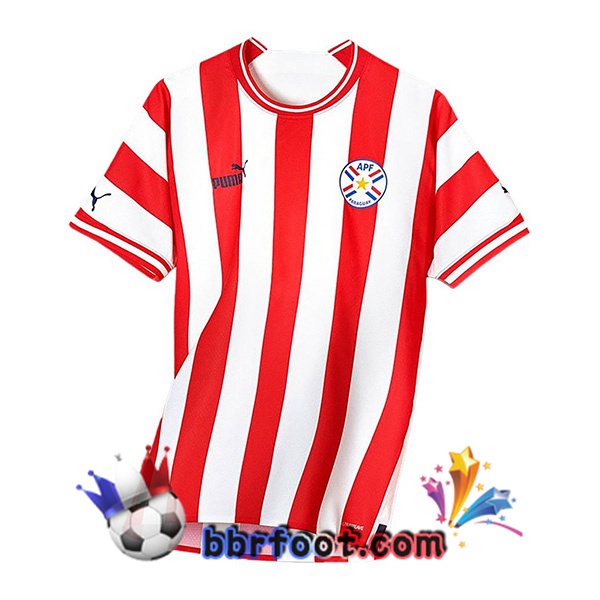 Maillots Equipe De Paraguay Domicile Rouge Blanc 2022/2023