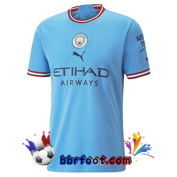 Maillot Foot Manchester City Domicile Bleu 2022/2023