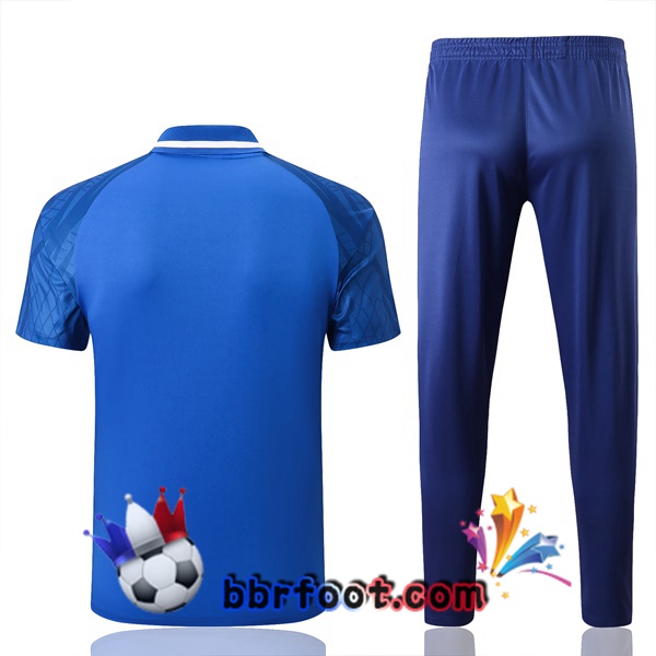 Polo Foot Atletico Madrid + Pantalon Bleu 2022/2023