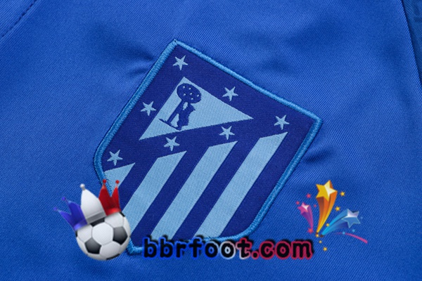 Polo Foot Atletico Madrid + Pantalon Bleu 2022/2023