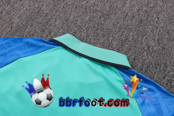 Polo Foot FC Barcelone + Pantalon Vert Bleu 2022/2023