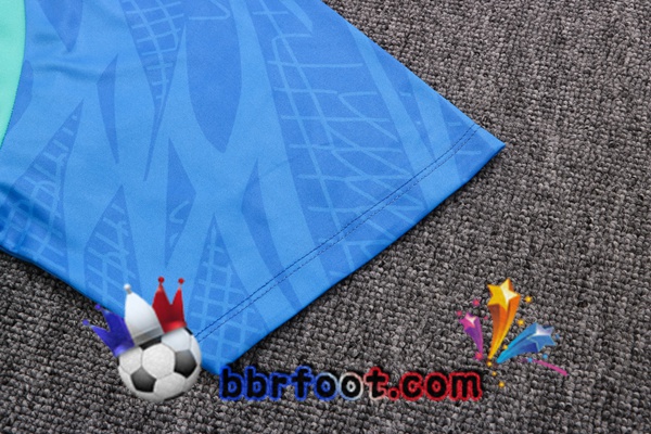 Polo Foot FC Barcelone + Pantalon Vert Bleu 2022/2023