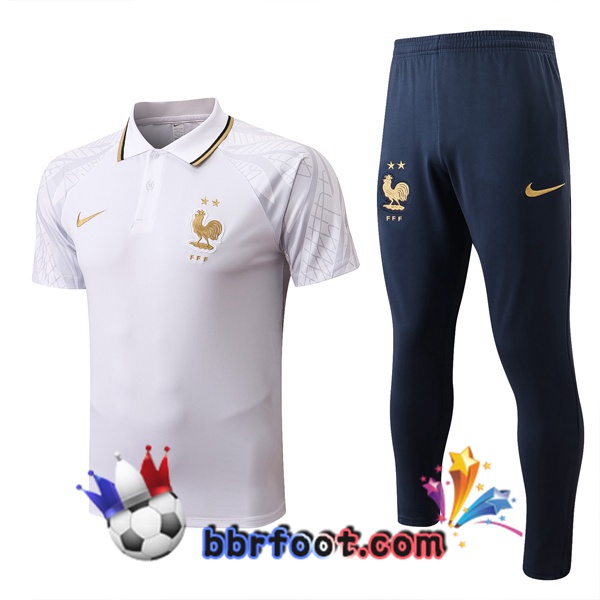 Polo Foot France + Pantalon Blanc 2022/2023