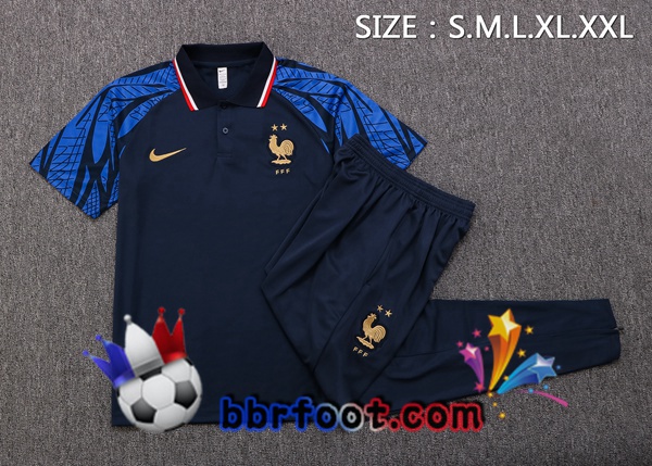 Polo Foot France + Pantalon Bleu Royal 2022/2023