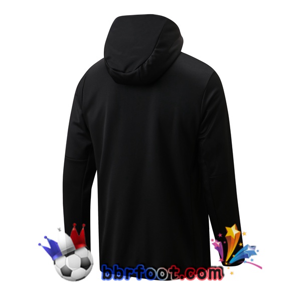 Veste A Capuche Survetement Foot Bresil Noir 2022/2023