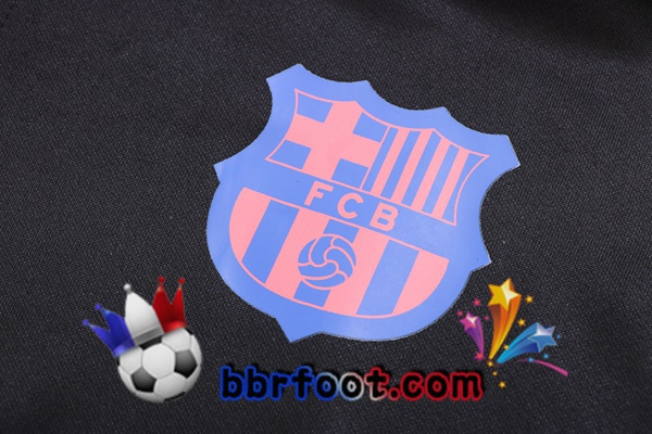 Veste A Capuche Survetement Foot FC Barcelone Noir 2022/2023
