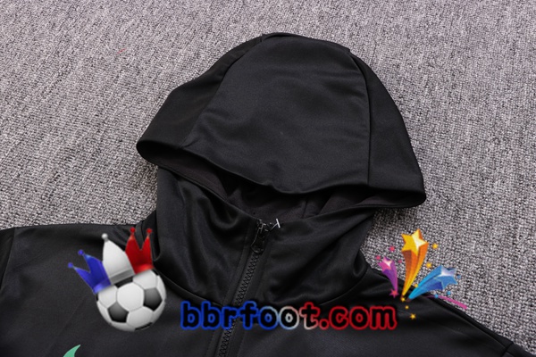 Veste A Capuche Survetement Foot Paris PSG Noir 2022/2023